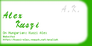alex kuszi business card